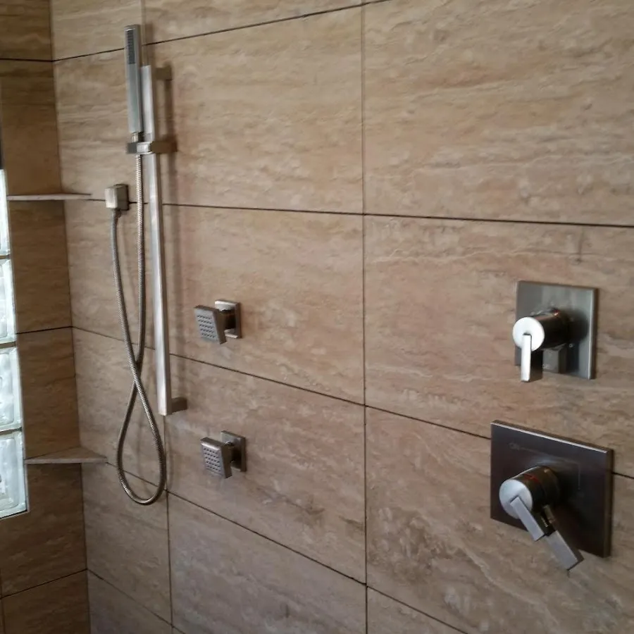Shower fixture installation for Water Heater Replacement in Marvin